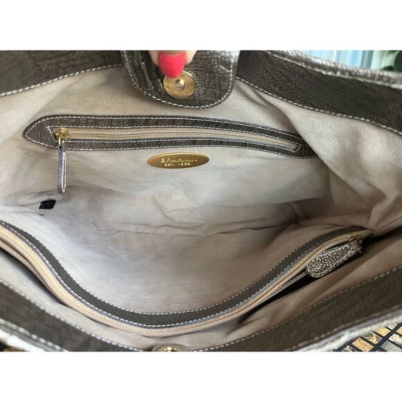 Brahmin Meryl Gallery Nova Tote Python & Croc Embossed Leather EUC! - Picture 7 of 11